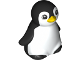 Part No: bb1287pb01  Name: Duplo Penguin with White Stomach, Yellow Beak, and Black Eyes Pattern