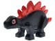 Part No: bb1388c01pb01  Name: Dinosaur Stegosaurus with Molded Red Spines and Printed White Eye Patches with Red Borders Pattern (Marvel Dino-Spin)