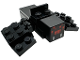 Part No: minespider07  Name: Minecraft Spider with Bracket for Jockey Attachment, Light Bluish Gray Fangs - Brick Built