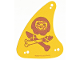 Part No: 113952  Name: Cloth Sail Triangular 8 x 10 with Dark Orange Kakamora Head and Crossed Spears with Reddish Brown Outline Pattern