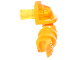 Part No: 24101pb02  Name: Arm Armored, Left with Trans-Yellow Shoulder and Pin Pattern (Nexo Knights Axl)