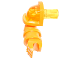Part No: 24104pb02  Name: Arm Armored, Right with Trans-Yellow Shoulder and Pin Pattern (Nexo Knights Axl)