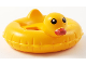 Part No: 28421pb03  Name: Minifigure Swim Ring / Floatie Duck Inflatable with Black Eyes and Red Bill Pattern