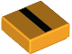 Part No: 3070pb217  Name: Tile 1 x 1 with Black Stripe Pattern (BrickHeadz Minion Jumpsuit Sleeve)