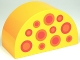 Part No: 31213pb027  Name: Duplo, Brick 2 x 4 x 2 Slope Curved Double with 11 Circles with Spots Pattern
