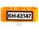 Part No: 32523pb45  Name: Technic, Liftarm Thick 1 x 3 with 'KM 42147' Pattern (Sticker) - Set 42147