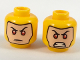 Part No: 3626cpb2044  Name: Minifigure, Head Dual Sided Balaclava with Light Nougat Face, Red Eyes, Firm / Angry with Gritted Teeth Pattern - Hollow Stud