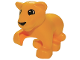 Part No: 54300c01pb02  Name: Duplo Lion Baby Cub, Raised Paw, Eyes Top Semicircular Pattern