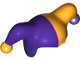Part No: 62537pb06  Name: Minifigure, Headgear Jester's Cap with Dark Purple Right Side and Dark Purple Pom Pom Left Side Pattern