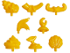 Part No: 7353  Name: Minifigure, Moana Headgear Accessories, 8 in Bag (Multipack)
