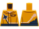 Part No: 973pb4174  Name: Torso Jacket with Dark Blue Stripe, Airplane and Gold Logo Pin Pattern