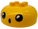 Part No: 98220pb11  Name: Duplo, Brick Round 4 x 4 Dome Top with 2 x 2 Studs with Face with Large Black Eyes and Open Mouth Pattern