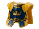 Part No: 2587pb21  Name: Minifigure Armor Breastplate with Leg Protection, Fantasy Era Crown King Pattern