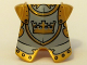 Part No: 2587pb22  Name: Minifigure Armor Breastplate with Leg Protection, Fantasy Era Gold Knight Pattern