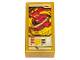 Part No: 3069pb1177  Name: Tile 1 x 2 with Ninjago Game Card with Red Ninja Kai and Tan Sword Pattern (Sticker) - Set 71799