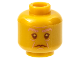 Part No: 3626cpb2806  Name: Minifigure, Head Copper Eyebrows and Wrinkles, Reddish Brown Eyes and Mouth Pattern - Hollow Stud