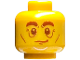 Part No: 3626cpb2880  Name: Minifigure, Head Reddish Brown Eyebrows, Copper Contour Lines and Chin Pattern - Hollow Stud