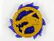 Part No: 69567pb01  Name: Ring 3 x 3 with Dragon Head with Molded Trans-Purple Flames Pattern (Ninjago Storm Amulet)