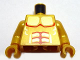 Part No: 973pb0757c01  Name: Torso Atlantis Armor with Gold Plated Muscles Outline Pattern / Pearl Gold Arms / Pearl Gold Hands