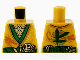 Part No: 973pb4152  Name: Torso Tunic with Green Hems and Sash, Gold Scale Armor, Dark Orange Dragon and Gold Ninjago Logogram Letter L Pattern