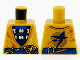 Part No: 973pb4155  Name: Torso Tunic, Blue Scarf, Dark Blue Vest and Gold Ninjago Logogram Letter J on Buckle Pattern