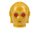 Part No: x134pb02  Name: Minifigure, Head, Modified SW 3PO / TC Series Protocol Droid with Red Eyes Pattern (C-3PO)