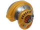 Part No: x164pb25  Name: Minifigure, Headgear Helmet SW Rebel Pilot with Pearl Dark Gray Stripes and Dark Orange and Dark Brown Markings Pattern
