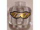 Part No: 3626pb1347  Name: Minifigure, Head Glasses with Gold Sunglasses with Reflective Lines Pattern