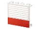 Part No: 4215ap01  Name: Panel 1 x 4 x 3 - Solid Studs with Thick Red Stripe and Thin White Stripes Pattern