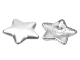Part No: 45463pb04  Name: Clikits, Icon Star 2 x 2 Small with Pin, Frosted with Metallic Silver Coating Pattern