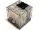 Part No: 47154c02  Name: Electric, Motor 9V 4 x 4 x 3 1/3 with Black Conducting Plate and Dark Gray Base
