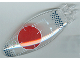 Part No: 47844pb01  Name: Windscreen 9 x 3 x 1 2/3 Bubble Canopy with Red Circle and Verniers Pattern