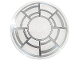 Part No: 50990bpb09  Name: Dish 10 x 10 Inverted (Radar) - Solid Studs with Silver SW Throne Room Window Frame Pattern