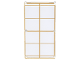 Part No: 57895pb041  Name: Glass for Window 1 x 4 x 6 with Gold Lattice over Frosted White Background Pattern