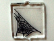 Part No: 60601pb002  Name: Glass for Window 1 x 2 x 2 Flat Front with Spider Web in Lower Left Corner Pattern (Sticker) - Set 10228