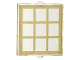 Part No: 60601pb045  Name: Glass for Window 1 x 2 x 2 Flat Front with Gold Lattice Pattern