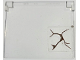 Part No: 60603pb018  Name: Glass for Window 1 x 4 x 3 - Opening with Dark Brown Cracks Pattern (Sticker) - Set 70424