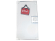 Part No: 60616pb055  Name: Door 1 x 4 x 6 with Stud Handle with Red Sign Hanging on White String with Ninjago Logogram 'OPEN' Pattern (Sticker) - Set 71741