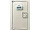 Part No: 60616pb131  Name: Door 1 x 4 x 6 with Stud Handle with 'OPEN' on Light Aqua Hanging Sign Pattern (Sticker) - Set 41704