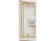 Part No: 80683pb009  Name: Door 1 x 3 x 6 with Stud Handle with Gold Lattice, Flowers and Filigree Pattern