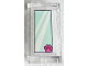 Part No: 87544pb105  Name: Panel 1 x 2 x 3 with Side Supports - Hollow Studs with Light Aqua Mirror and Dark Pink Paw Print Pattern (Sticker) - Set 41404