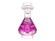 Part No: 93549pb08  Name: Minifigure, Utensil Bottle, Erlenmeyer Flask with Molded Trans-Dark Pink Fluid Pattern