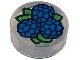 Part No: 98138pb458  Name: Tile, Round 1 x 1 with Blue Blackberries, Bright Green and Dark Green Leaves Pattern