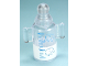 Part No: 98196pb01  Name: Duplo Utensil Baby Bottle with Baby Elephants and Scale Lines Pattern