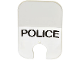 Part No: bb0057pb01  Name: Windscreen Motorcycle Windshield with Black 'POLICE' on White Background Pattern