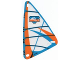 Part No: x772px2  Name: Plastic Triangle 9 x 15 Sail with Orange and Blue Arctic Pattern