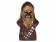 Part No: 15307pb01  Name: Minifigure, Head, Modified SW Wookiee, Chewbacca with Medium Nougat Face Fur and Teeth Pattern