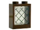 Part No: 60592c01pb010  Name: Window 1 x 2 x 2 Flat Front with Trans-Clear Glass with Black Lattice Pattern (Sticker) - Set 67451