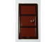 Part No: 60797pb03  Name: Door 1 x 4 x 6 with 3 Panes with Molded Reddish Brown Glass with Stud Handle  Pattern