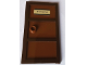 Part No: 60797pb05  Name: Door 1 x 4 x 6 with 3 Panes with Molded Reddish Brown Glass with Stud Handle and 'R. STANTZ' Pattern (Sticker) - Set 75827